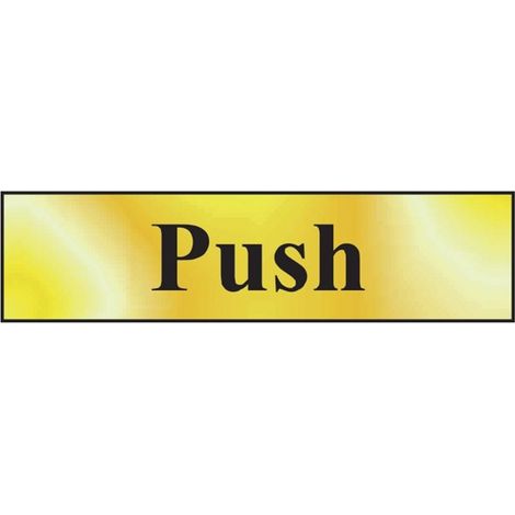 Scan 6031 Push - Polished Brass Effect 200 x 50mm SCA6031
