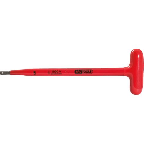 KS Tools T-Griff-Innensechskant-Stiftschlüssel mit Schutzisolierung, 5x250mm - 117.1681 (1/4)