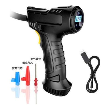 Gonfleur de pneus portable 150 psi avec compresseur infrarouge, pompe de gonflage pour pneus de voiture 12 V, manomètre numérique et lampe LED d'urgence (1/3)