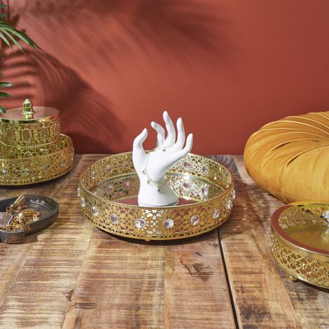 Plateau - HOME DECO FACTORY - Déco Miroir - Doré