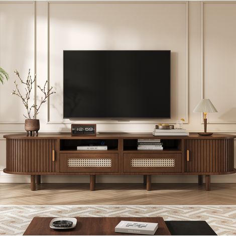 mobile credenza 170x40x40 cm con cassetti vintage noce HAVRYA (1/5)