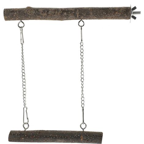 1 Ensemble de support en bois pour perruche, balançoire en bois, perchoir pour perroquet (1/5)