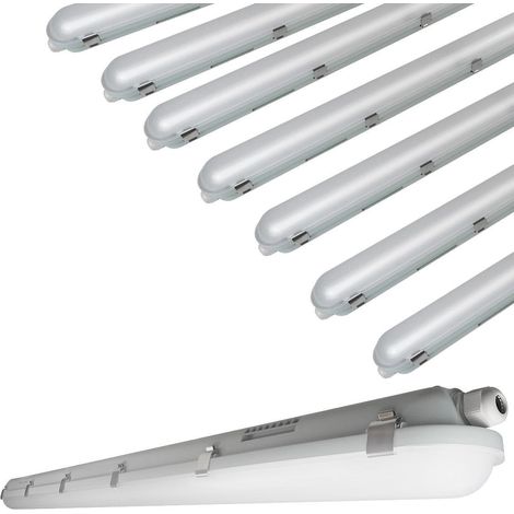 Lot de 8 Réglettes LED Étanches 120cm 36W 5400lm CCT IP65 PANAMA PRO 5 ans (1/5)