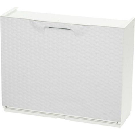 Armoire A chaussures modulable 4 modules en rotin blanc 51x17x40 cm h porte battante (1/3)