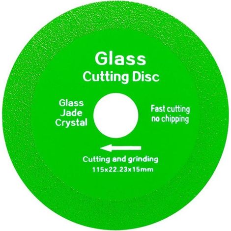 Disques de coupe pour verre en 6 pièces, 4,5 pouces, pour meuleuses d'angle disques de coupe diamantés de 7/8 pouce, lames de scie ultra-minces, pour le meulage. (1/4)