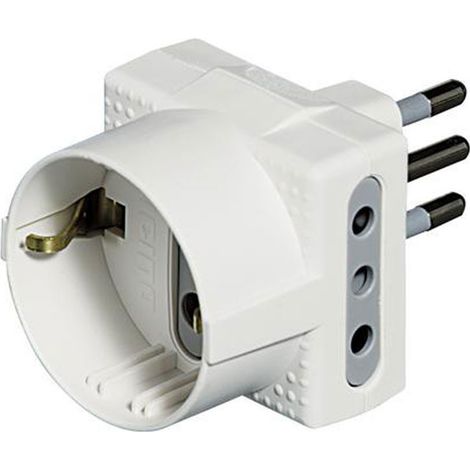 adattatore tris 1 schuko 2 pres. 10a bianco - bticino.