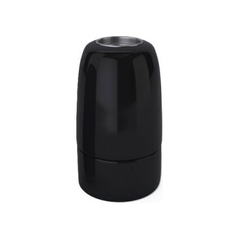 Douille E14 en Porcelaine Noire Vintage: Élégance Rétro pour Illuminer Votre Intérieur