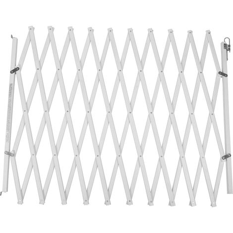 Bettacare Expandable Pet Barrier XL, 60cm - 230cm, White, Wooden, Retractable Dog Safety Gate, Barrier for Puppy and Dog