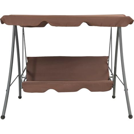 Maison Exclusive - Hollywoodschaukel mit Sonnendach Kaffeebraun