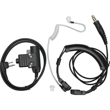 Écouteur micro gorge enroulé avec PTT U94 pour talkie-walkie Motorola XTN600 SV22C SU220 XV2600 XU2600, prise 2 broches (1/5)