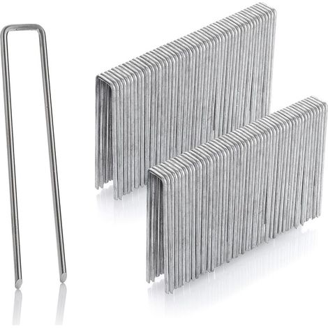 lot de 100 piquets de fixation en acier 3 mm, 150 mm long, 40 mm large