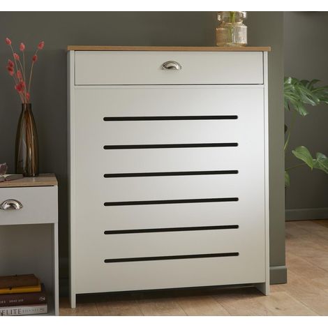 Galiflo Cream Radiator Cover with Storage Drawer 780 x 965mm Small