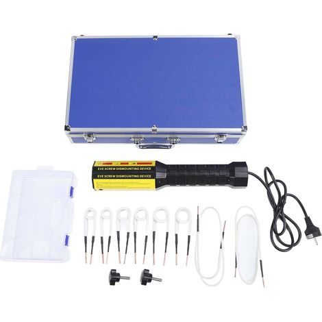 Chauffe-induction portable 1200W sans flamme avec 8 bobines, pour retirer vis et boulons, LED, 220V EU prise, 5A, dégrippeur à induction magnétique (1/5)