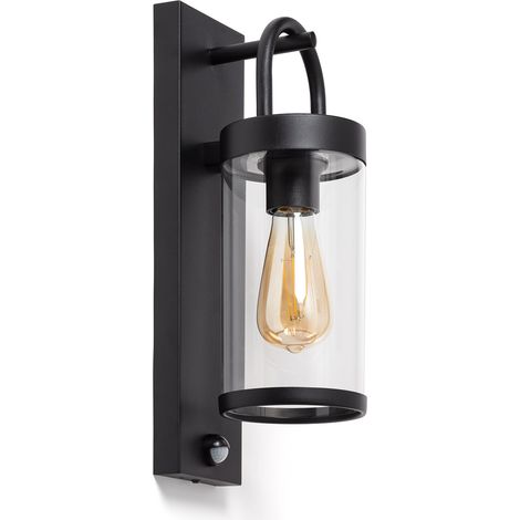 Aplique de Pared Exterior Benny con Sensor Movimiento PIR  Negro (1/5)