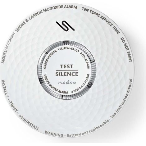 Nedis DTCTCS10WT detector de humo y monóxido blanco