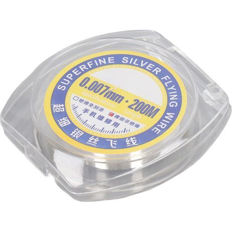 0,007 mm superfeiner, dehnbarer Silberdraht für elektronische Reparaturen an Mobiltelefonen, 200 m (1/5)