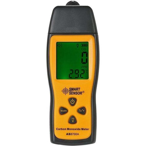 Détecteur de gaz CO électrochimique – Alarme sonore et lumineuse – Plage de mesure 0-1000 ppm – Installation facile dans espaces confinés - AS8700A (1/5)