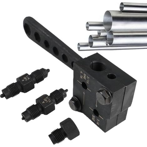 d'évolutionnaire de frein de ligne hydraulique Kit d'évasement de tubes de précision pour les systèmes de freinage avec une prise pour la réparation automobile, l'entretien des (1/5)