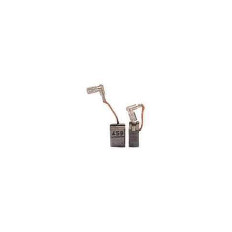 Set aus 2 anpassbaren Kohlen für Makita. Abmessungen: 6 x 9 x 12,5 mm.