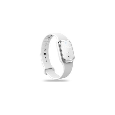 Braccialetti antizanzare a ultrasuoni, fasce anti-insetti a ultrasuoni, orologio elettronico per bambini e adulti, campeggio, arrampicata, escursionismo (bianco) - Crezuo