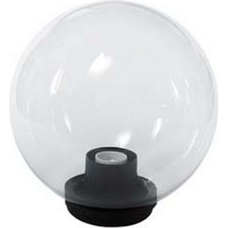 2PZ GLOBO INCOLORE CON BASE E PORTALAMPADE - ø mm.250 max 60w