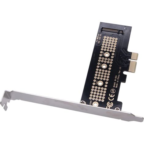 NVME Adaptateur PCIE M.2 M-key vers PCIE 1x avec support de montage pour carte mère de bureau d'extension de disque dur (1/5)