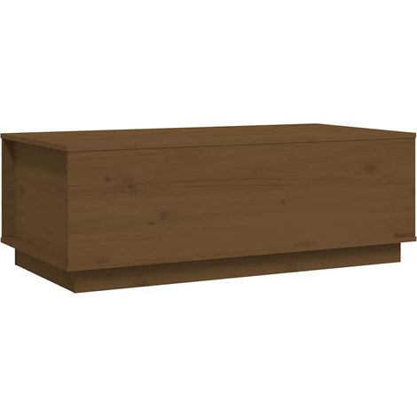 Maison Exclusive - Mesa de centro madera maciza de pino marrón mi (1/5)