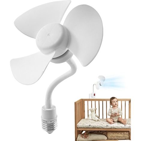 Ventilateur de plafond portable,ventilateur portable avec vis E27 Puissant ventilateur de refroidissement avec douille filetée Rotation à 360 degrés,petit ventilateur compact pour chambre (1/5)