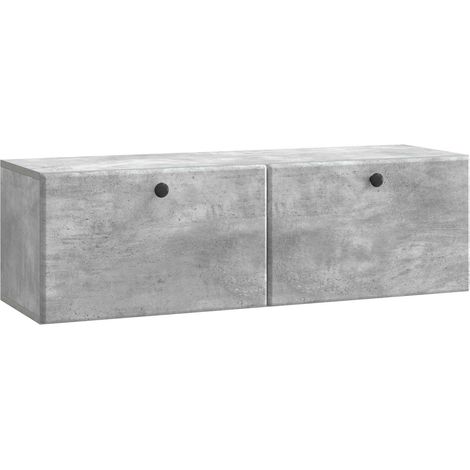 Wall-Mounted TV Cabinet 98 x 31 x 30 cm Concrete Grey vidaXL (1/5)