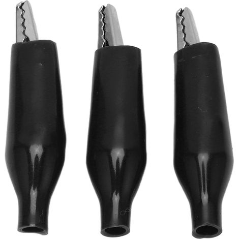 Pince de test électrique 25.011, 100 pièces, clip de charge batterie à poignée unique, assortiment de pinces noires pour chargeur (1/5)