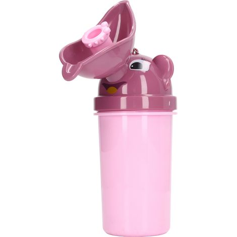 Pot portable bébé garçon fille urinoir d'urgence 600ML réutilisable, gobelet de pipi enfant rose pour voyage voiture extérieur (1/5)