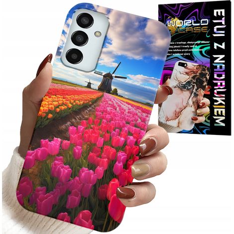 Custodia per Samsung Galaxy M23 - campo di tulipani colorati, tulipano, custodia (1/5)