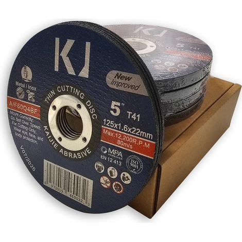 Dischi da taglio 125 x 1,6 x 22 mm per metallo, acciaio inossidabile - 25 pz