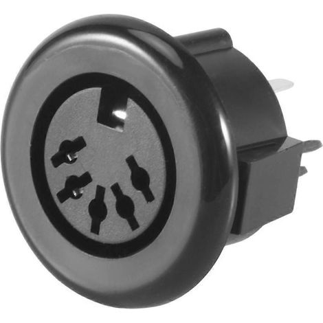 Adaptateur de connecteur de câble de clavier à montage sur panneau avec prise DIN femelle à 5 broches -- (1/5)