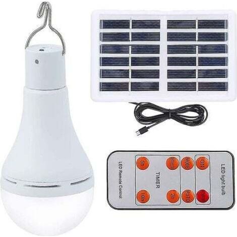 Dreistufige Solarlampe, 9 W, dimmbar, mit Lichtsensor, tragbar, wiederaufladbar, für Campingzelte