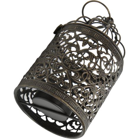 Porte-Bougie en Fer Forgé Style Campagne - Décor Rustique Antirouille pour Jardin Terrasse Mariage (1/5)
