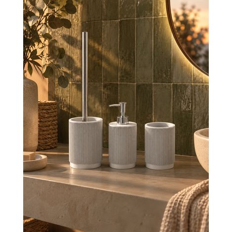 Set accessori bagno portasapone cromo grigio 3 pz Venice (1/4)