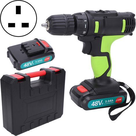 Perceuse à percussion sans fil 2 vitesses, tournevis électrique portatif pour bois, 100-240V AC avec prise UK. (1/5)