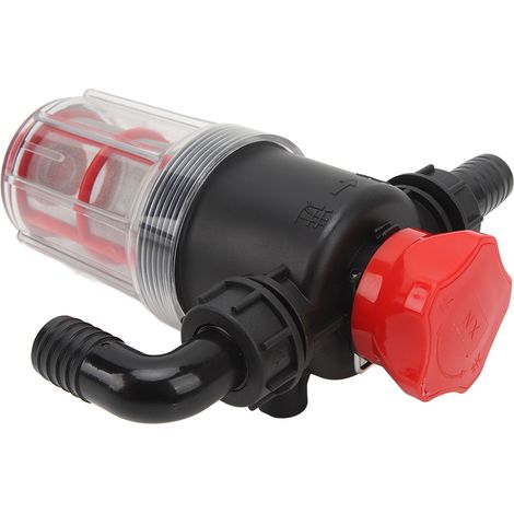Wasserpumpenfilter mit 60-Mesh-Edelstahlsieb, Hochleistungs-Rohrleitungsfilter, transparentes Design, 25-mm-Anschluss (G1-Rohr) (1/5)