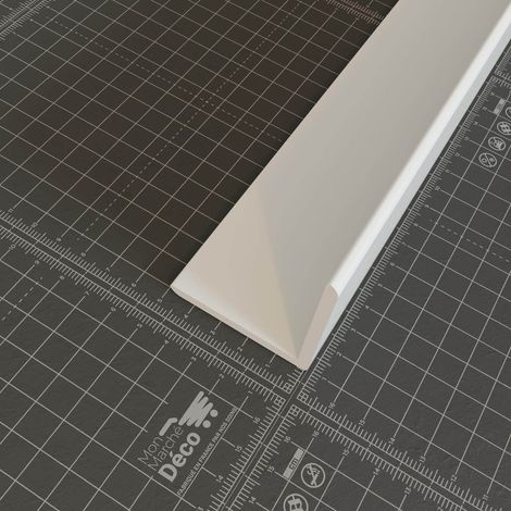 Mon Marché Déco – Baguette d'angle PVC cellulaire 50 mm – Longueur 1 m – Résistante aux chocs – Pour finition intérieure et extérieure