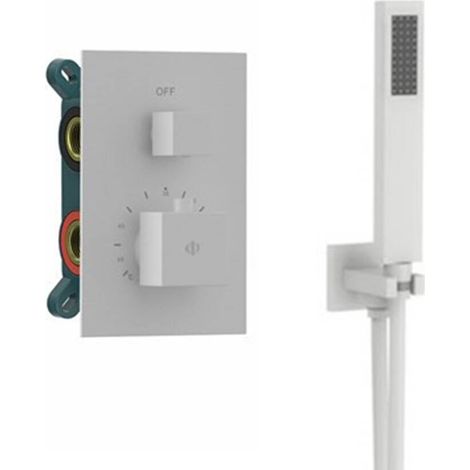 Conjunto Empotrar 2/3 Fun. Termostatico Orion Blanco - GME