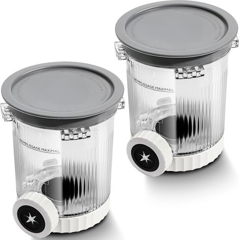 Due contenitori di ricambio per la gelatiera Ninja serie NC700 e 701, accessori per la gelatiera, lavabili in lavastoviglie. (1/3)