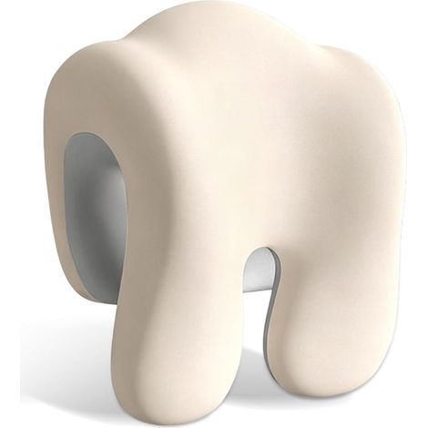 Appui Tete Fauteuil Bureau, Coussin de Nuque Élastique en Mousse à Mémoire de Forme, Oreiller Ergonomique, Coussin d'Appui-Tête pour Adultes et Étudiants, Blanc (1/5)