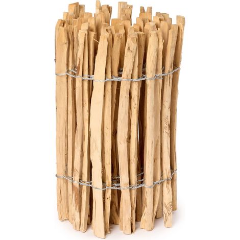 Garronda Cloture Jardin Exterieur à Planter en noisetier, clôture Jardin, clôture Bois, Bordure en Bois pour Jardin, ganivelle de Potager Exterieur GD-0079 (Écart des Lattes: 3-5 cm, 60 cm x 5m) (1/5)