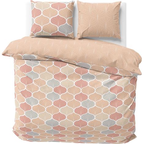 Parure de lit 2 places en microfibre motif nid d'abeille ALAMEDA (1/5)