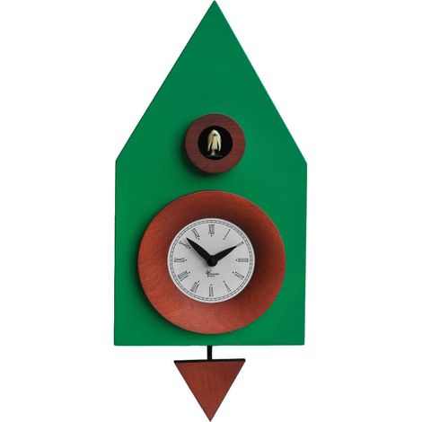 Orologio a Cucù da Parete 20X36X13Cm Pirondini Italia Dark Verde Traffico (1/2)