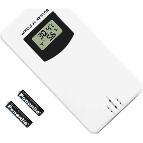 Accessoires De Station Météo, Capteur De Remplacement Extérieur De Moniteur De Température De Sonde De Capteur sans Fil+2Piles AA (1/5)
