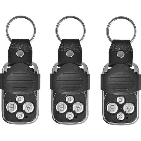 Télécommande [3 pièces], télécommande électrique, pour porte de garage universelle 270-433,92 MHz avec 4 boutons redondants (1/5)