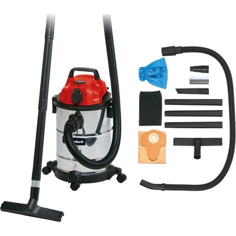 Einhell Aspirateur eaux et poussières TC-VC 1820 SA (1250 W, Cuve 20L, Prise synchro OEP, Livré avec accessoires)