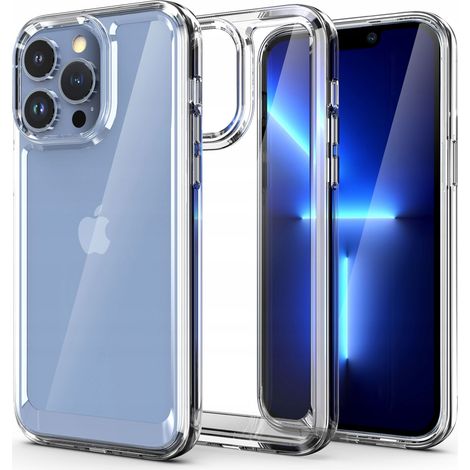 FUNDA PARA IPHONE 13 PRO MAX, TRANSPARENTE, DELGADA, TRASERA + CRISTAL (1/5)
